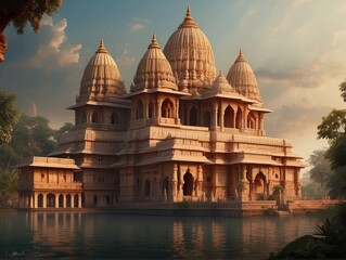 Obraz premium taj mahal at sunset
