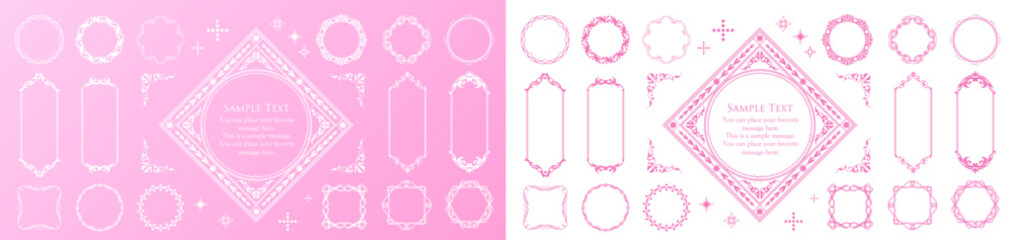 春モチーフのフレームデザイン