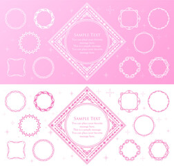 春モチーフのフレームデザイン