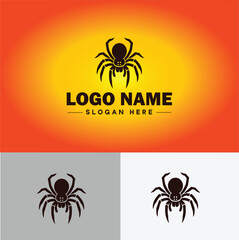 Spider logo vector art icon graphics for company brand business icon Spider Logo template