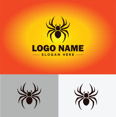 Spider logo vector art icon graphics for company brand business icon Spider Logo template