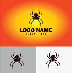 Spider logo vector art icon graphics for company brand business icon Spider Logo template