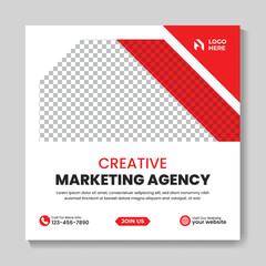Digital marketing corporate social media post design creative square web banner template