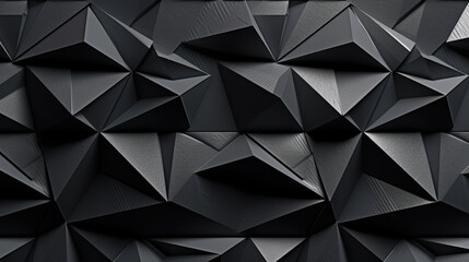 Black triangular abstract background, Generative AI