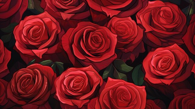 lush crimson roses background background