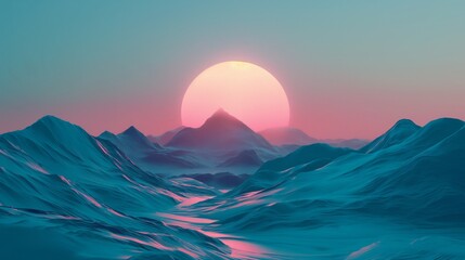 Subdued yet captivating 4K HD wallpaper, characterized by soft gradients and uncomplicated shapes for a minimalistic and modern aesthetic. - obrazy, fototapety, plakaty