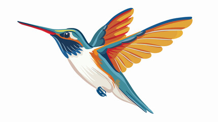 Obraz na płótnie Canvas Humming bird Vector icon design illustration Template