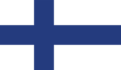 Obraz premium Flat Illustration of Finland flag. Finland national flag design. 