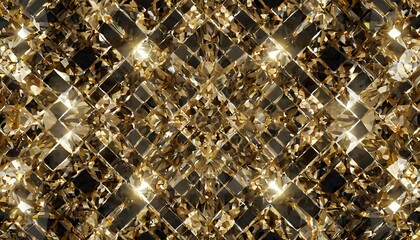 クリスタルを散りばめたキラキラと輝きのある背景　金色