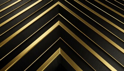 金色の幾何学的な形状の格子模様　ゴールドライン