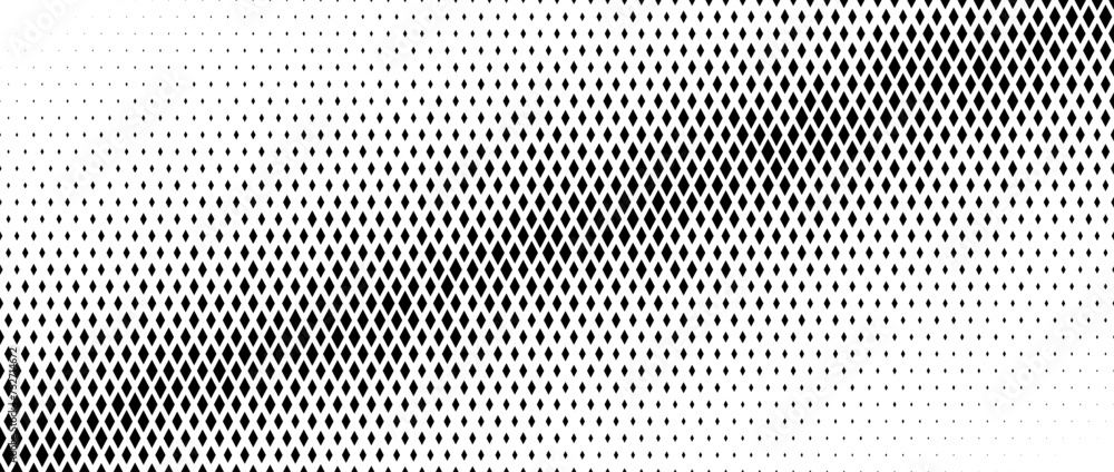 Aufkleber rhombus grain halftone gradient texture. diamond shape dot fading background. abstract geometric par