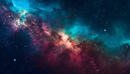 Fototapeta na wymiar 銀河の星と宇宙のイメージ　美しいカラフルな宇宙の背景