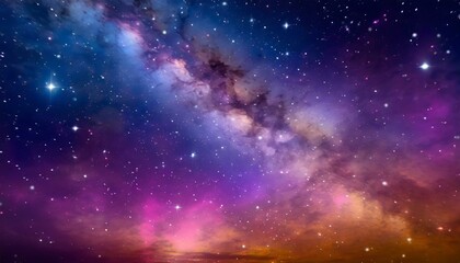銀河の星と宇宙のイメージ　美しいカラフルな宇宙の背景 - obrazy, fototapety, plakaty