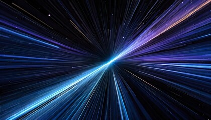 エネルギーとスピード感のある青色の光線の背景
