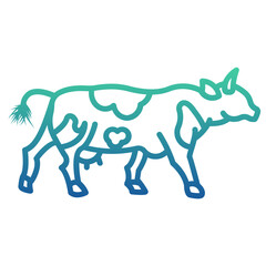 Cow Gradient Linear Style