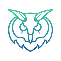 Owl Gradient Linear Style