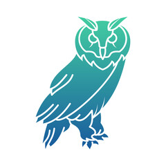 Owl Flat Gradient Style