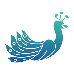 Peacock Flat Gradient Style