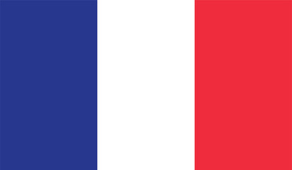 Flat Illustration of France flag. France national flag design. 
 - obrazy, fototapety, plakaty