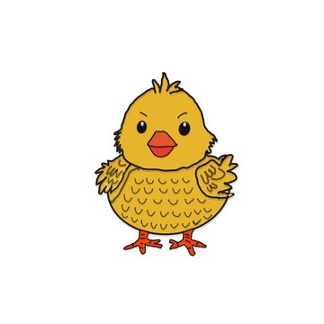 Cartoon image of little yellow chicken