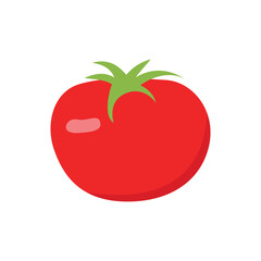 tomato vector, flat tomato vector on white