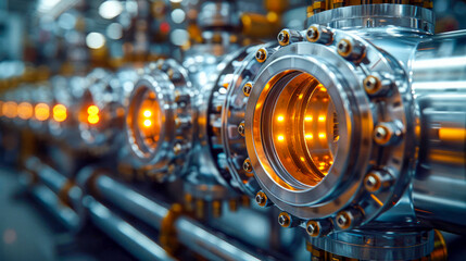 Industrial equipment for the production of gas and oil products. Industrial background