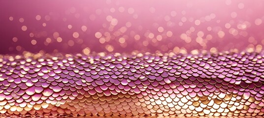 Abstract bokeh background with pink and gold colors. 3d rendering