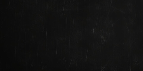 black wall grunge. Blank black texture surface background, dark corners. Blank wide screen Real chalkboard background texture. 