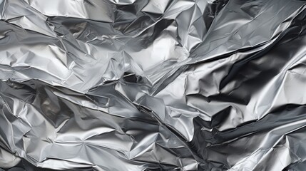  a close up of a piece of crumpled aluminum foil