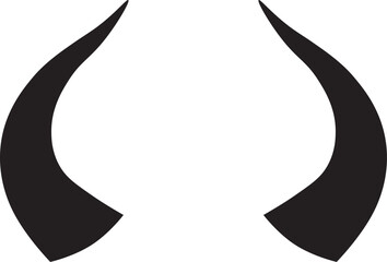 Devil horn design. Animal Horn vector design.