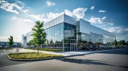 A modern R&D or logistics facility building