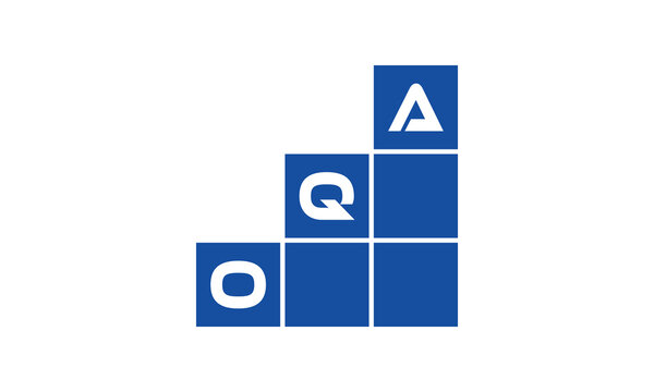 OQA initial letter financial logo design vector template. economics, growth, meter, range,  profit, loan, graph, finance, benefits, economic, increase, arrow up, grade, grew up, topper, company, scale