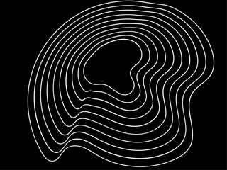 Wavy line with black background vector photo