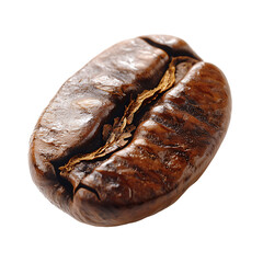 Dark Espresso Beans on Clear Background