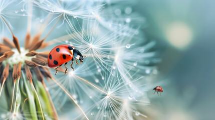  Tiny Traveler on a Dandelion Globe