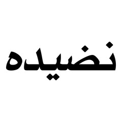 Nadidah Muslim Girls Name Naskh Font Arabic Calligraphy