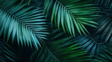 Beautiful natural background with textured palm leaves 