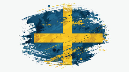 Swedish flag circle transparent png. Sweden flag  - obrazy, fototapety, plakaty