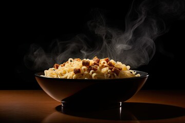 Glistening instant noodles offer a quick and savory snack, radiating with culinary allure and convenience