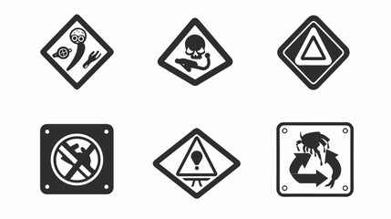 Warning icon or logo isolated sign symbol vector 