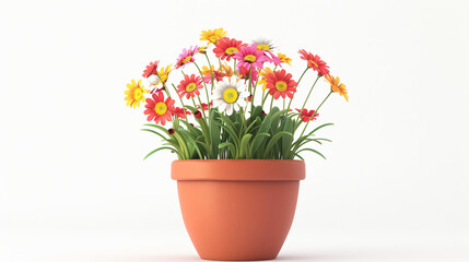 3d rendering of spring flowers