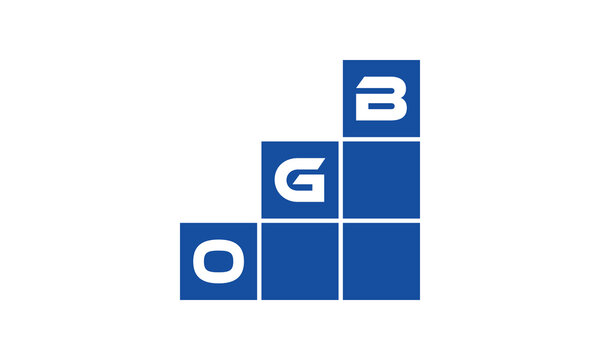 OGB initial letter financial logo design vector template. economics, growth, meter, range,  profit, loan, graph, finance, benefits, economic, increase, arrow up, grade, grew up, topper, company, scale