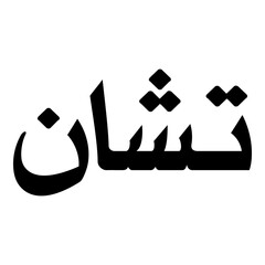 Toshana Muslim Girls Name Naskh Font Arabic Calligraphy