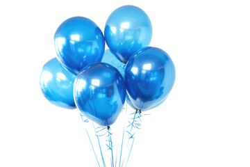 Blue Balloons Isolated On Transparent Background
