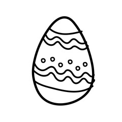Painted easter egg doodles hand drawn - 752736087
