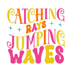 Catching Rays Jumping Waves SVG Cut File