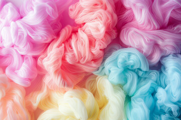 Fototapeta premium close up of colorful cotton candy candy floss