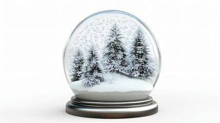Fototapeta na wymiar Glass snow globe Christmas