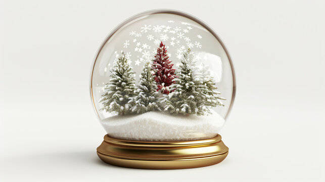 Glass snow globe Christmas