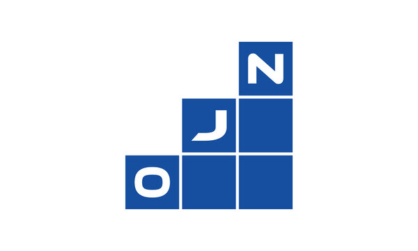 OJN initial letter financial logo design vector template. economics, growth, meter, range,  profit, loan, graph, finance, benefits, economic, increase, arrow up, grade, grew up, topper, company, scale